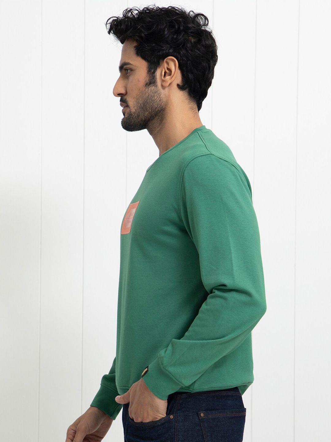 RARE RABBIT Men Pectin Typography Printed Sweatshirt