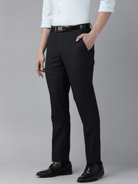 Park Avenue Men Navy Blue Trousers