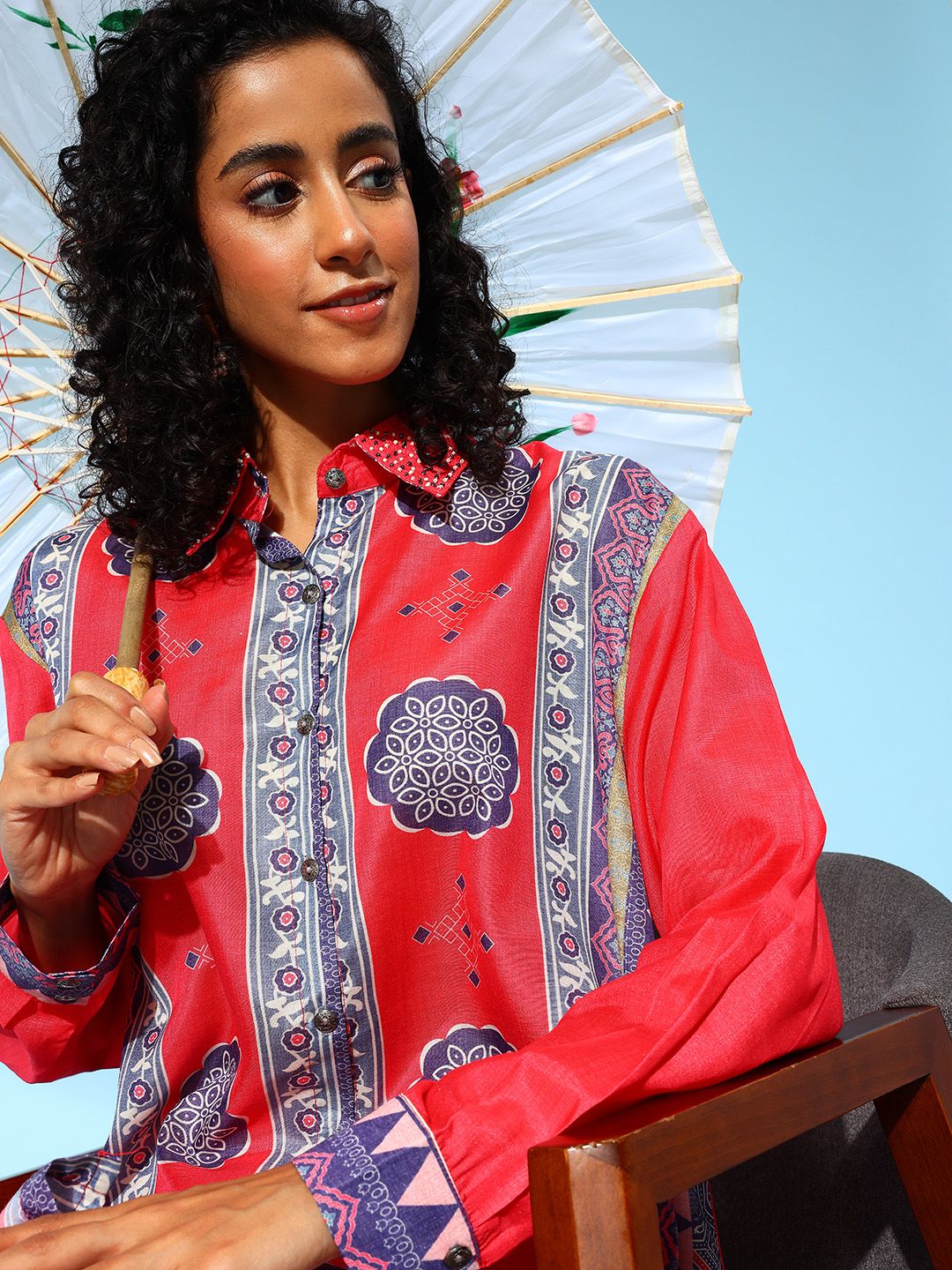 Indo Era Women Geometric Printed Co-Ords Set