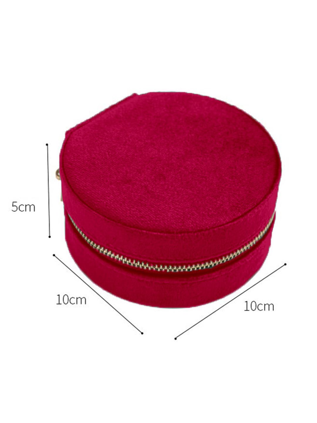 Cortina Maroon Zipper Portable Jewellery Storage Organiser