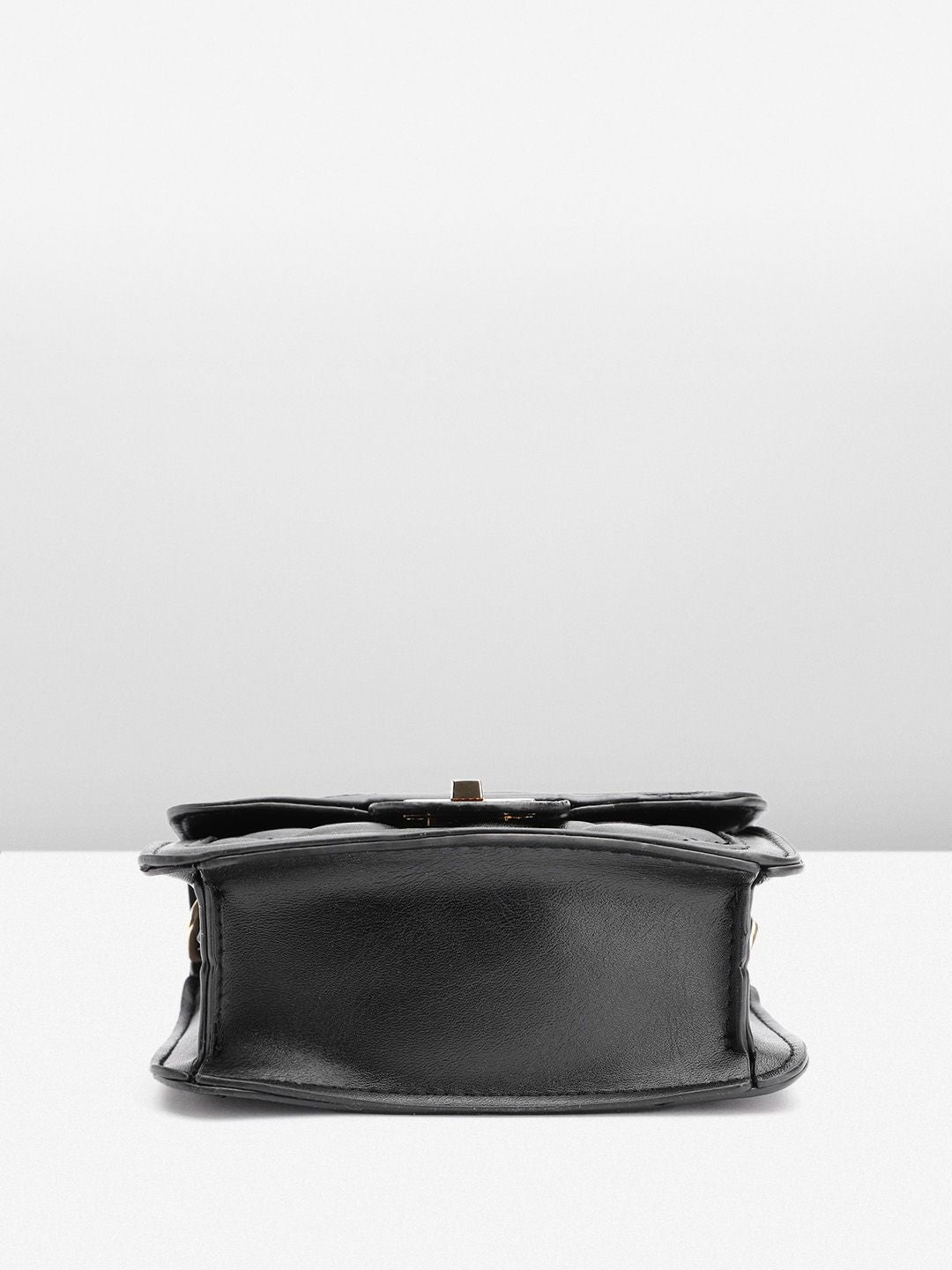 DressBerry Structured Quilted Satchel Bag
