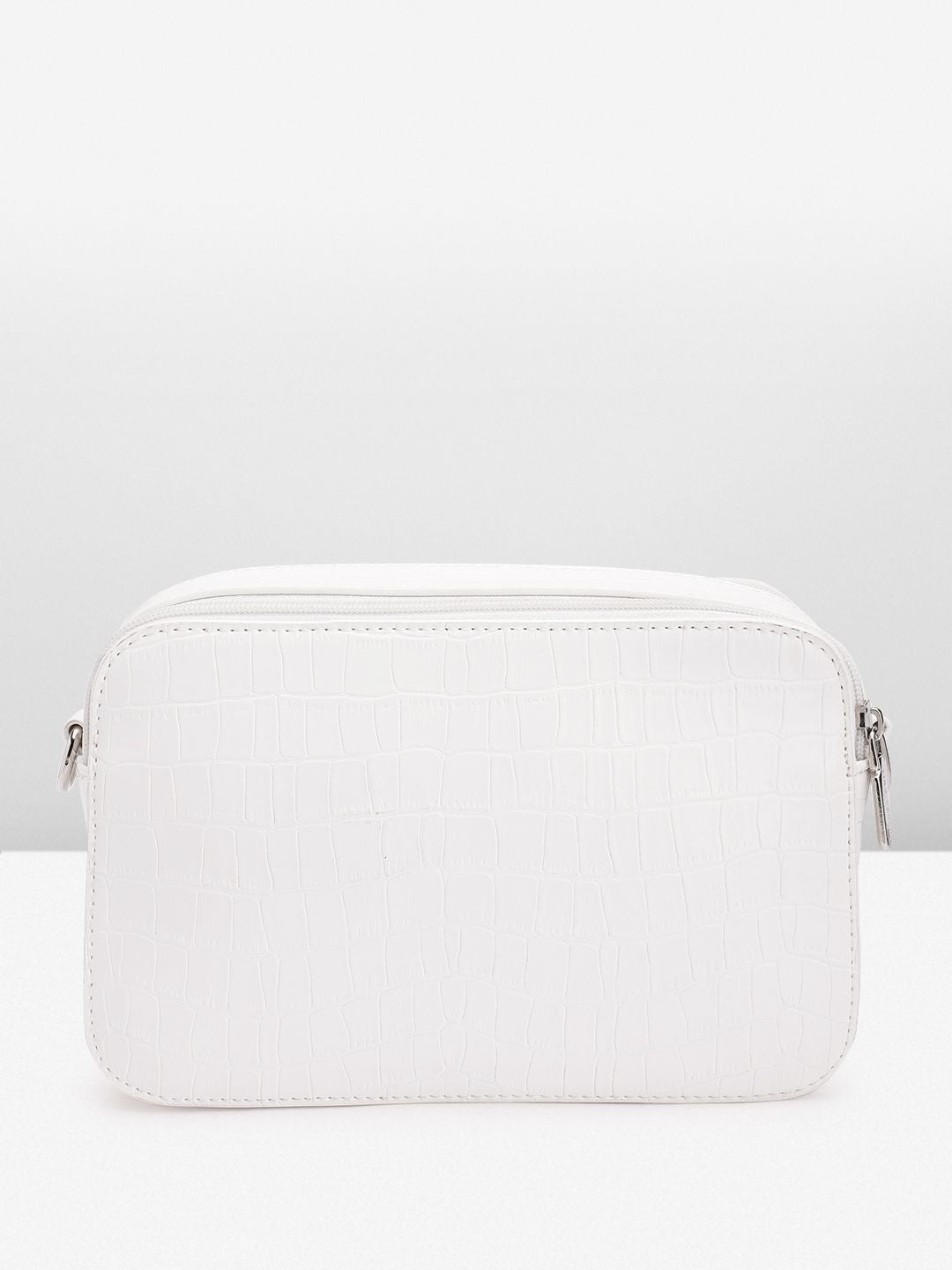 Lino Perros Croc Textured Structured Sling Bag