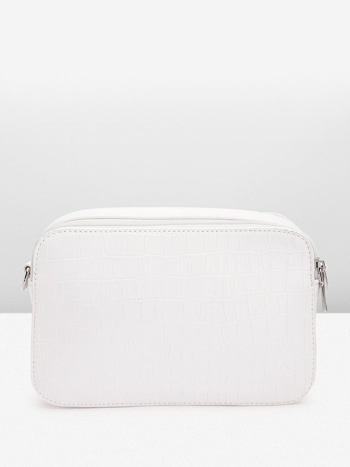 Lino Perros Croc Textured Structured Sling Bag