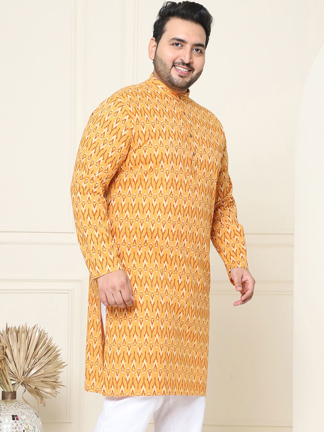 SOJANYA PLUS Geometric Printed Cotton Kurta