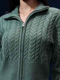 Tokyo Talkies Wanita Kabel Knit Cardigan
