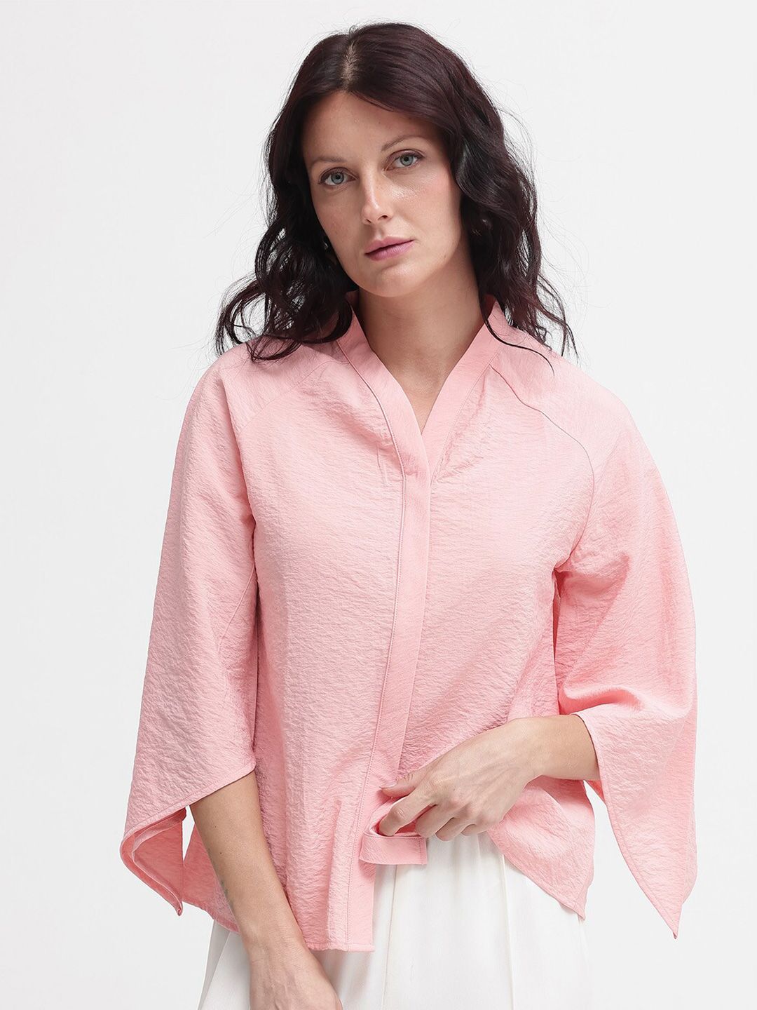 RAREISM Flared Sleeve Cotton Top