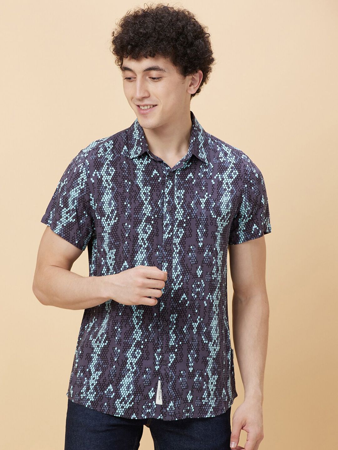Being Human Slim Fit Abstract Printed Casual Shirt