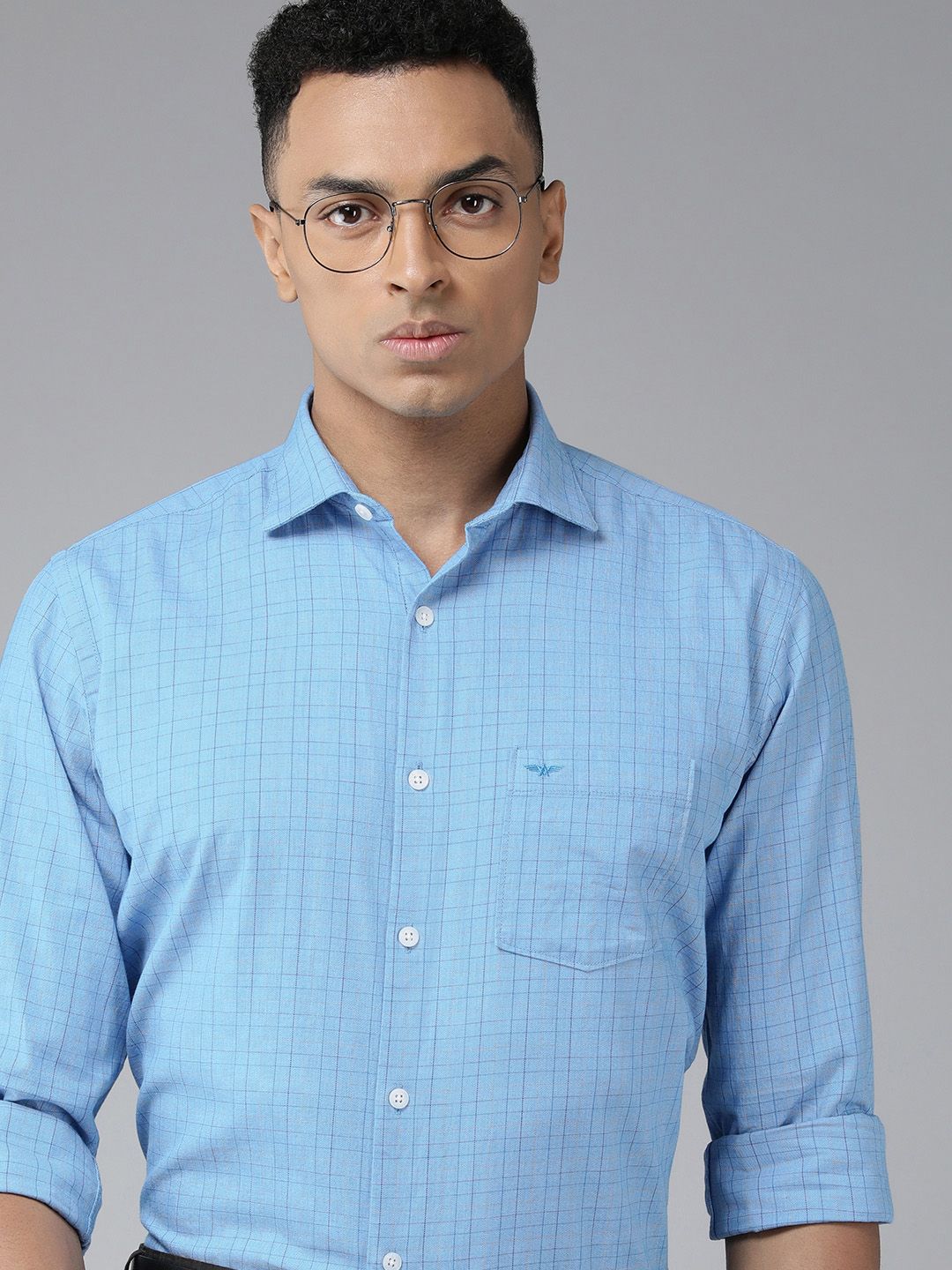 Park Avenue Tartan Checked Slim Fit Pure Cotton Formal Shirt