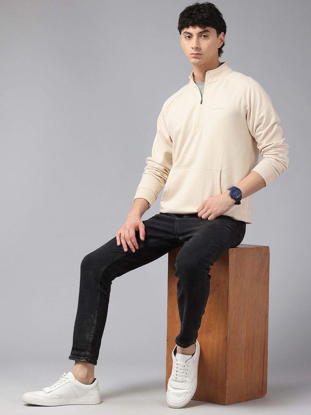 Park Avenue Half Zipper Pullover Sweatshirt