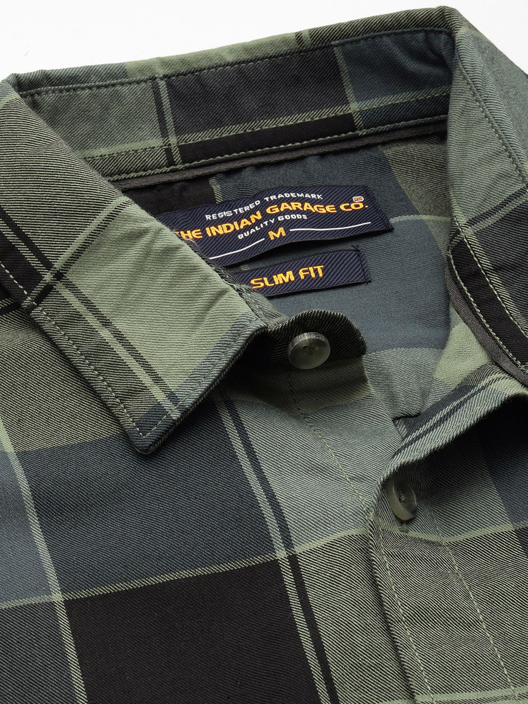 The Indian Garage Co Men Slim Fit Checked Casual Shirt