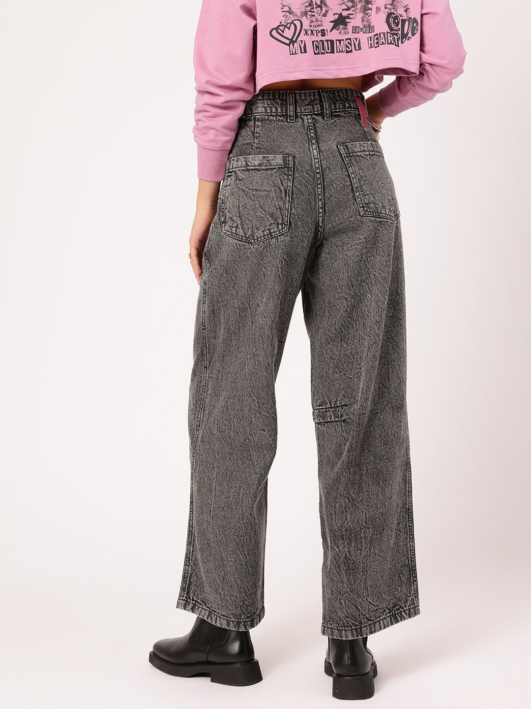DressBerry Women Modern Classics Faded Baggy jeans