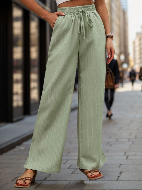DressBerry Women Textured Straight Fit Trousers
