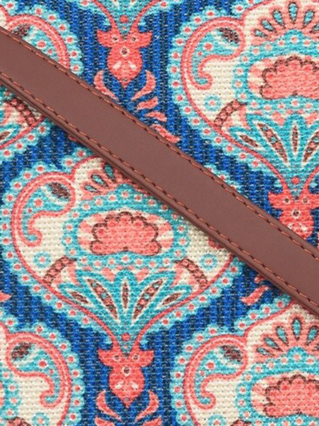 ZOUK Blue Women Ethnic Motifs Printed Structured Sling Bag