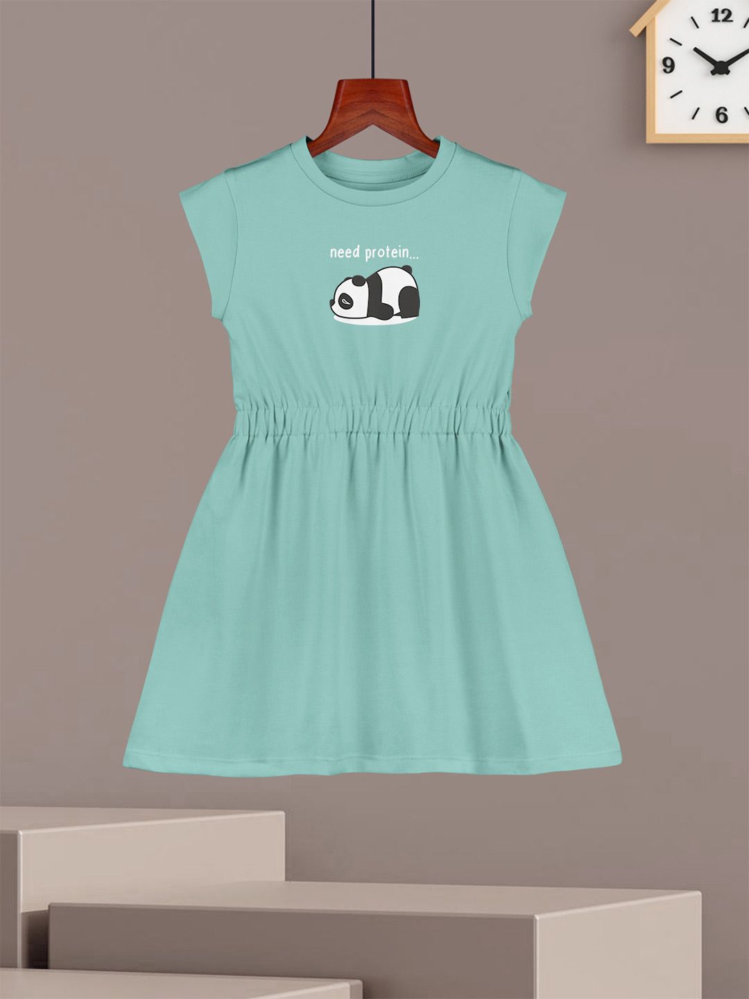 HELLCAT Girls  Pack of 2 Graphic Printed A-Line Cotton Dress