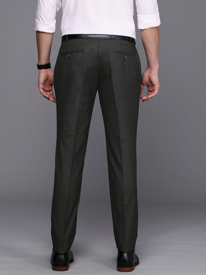 Raymond Men Textured Slim Fit Formal Trousers