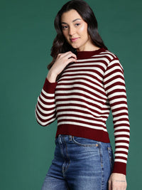 DressBerry Acrylic Striped Pullover