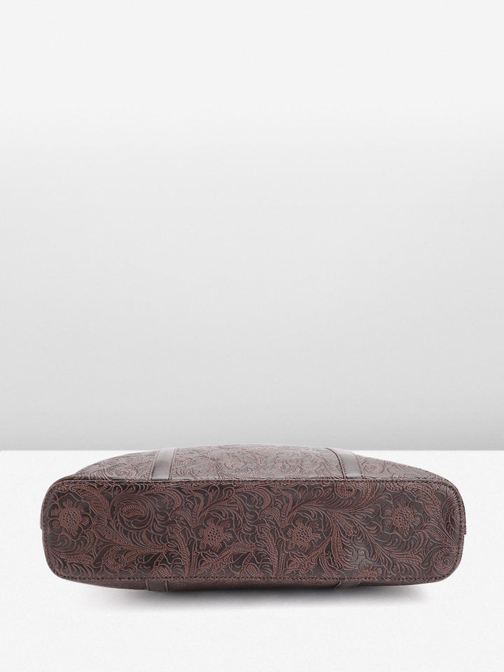 Lino Perros Floral Printed Structured Laptop Shoulder Bag