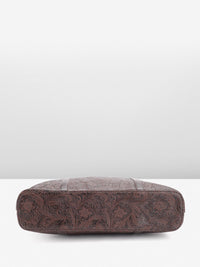 Lino Perros Floral Printed Structured Laptop Shoulder Bag