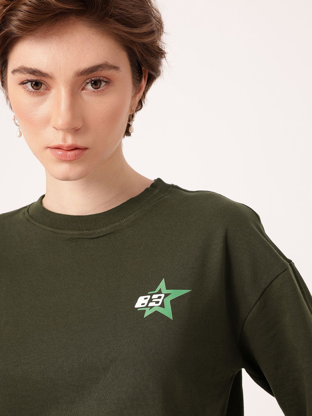 DressBerry Cotton Terry Relaxed Fit Sweatshirt