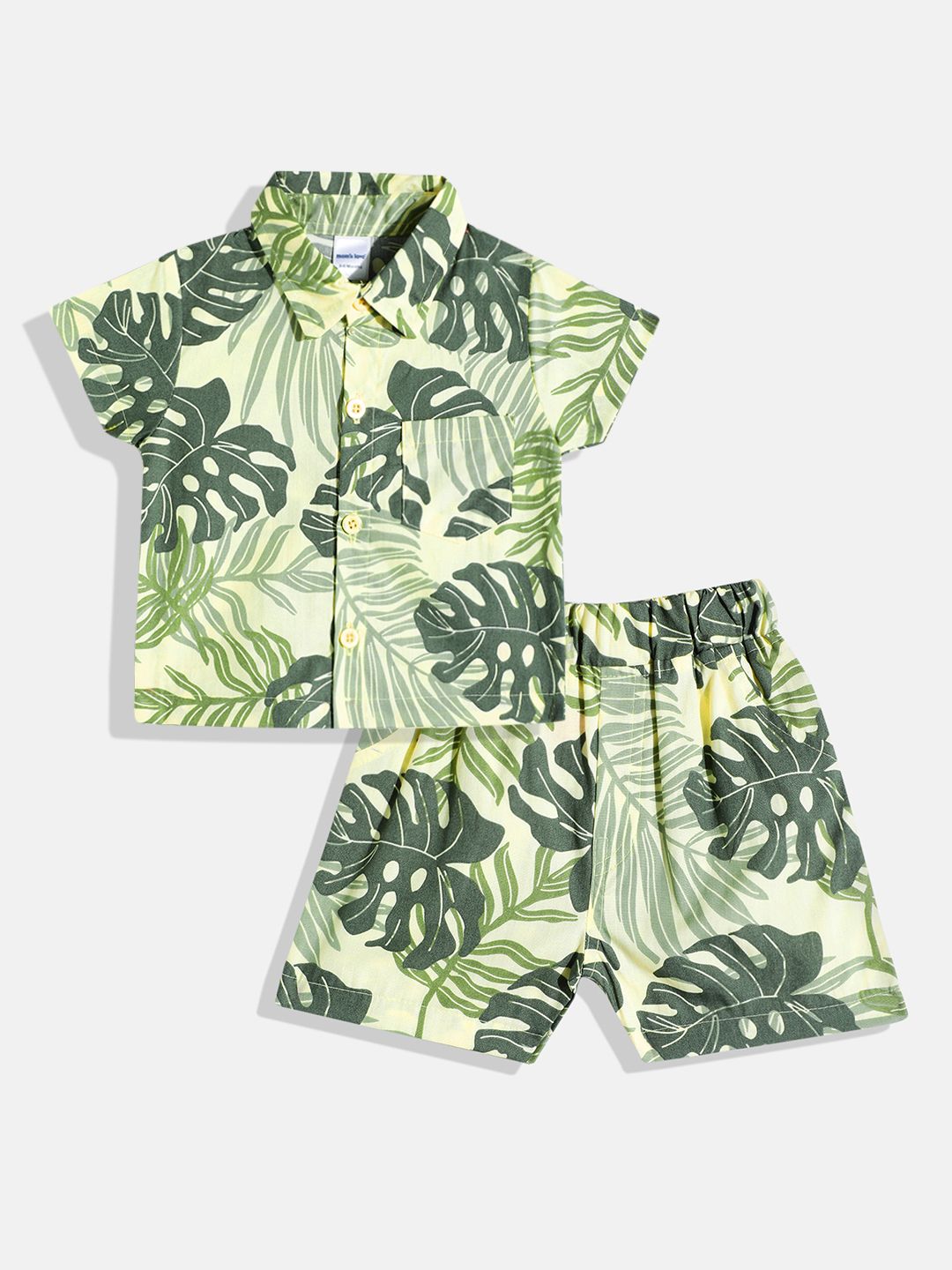 Moms Love Infant Boys Tropical Printed Pure Cotton Clothing Set