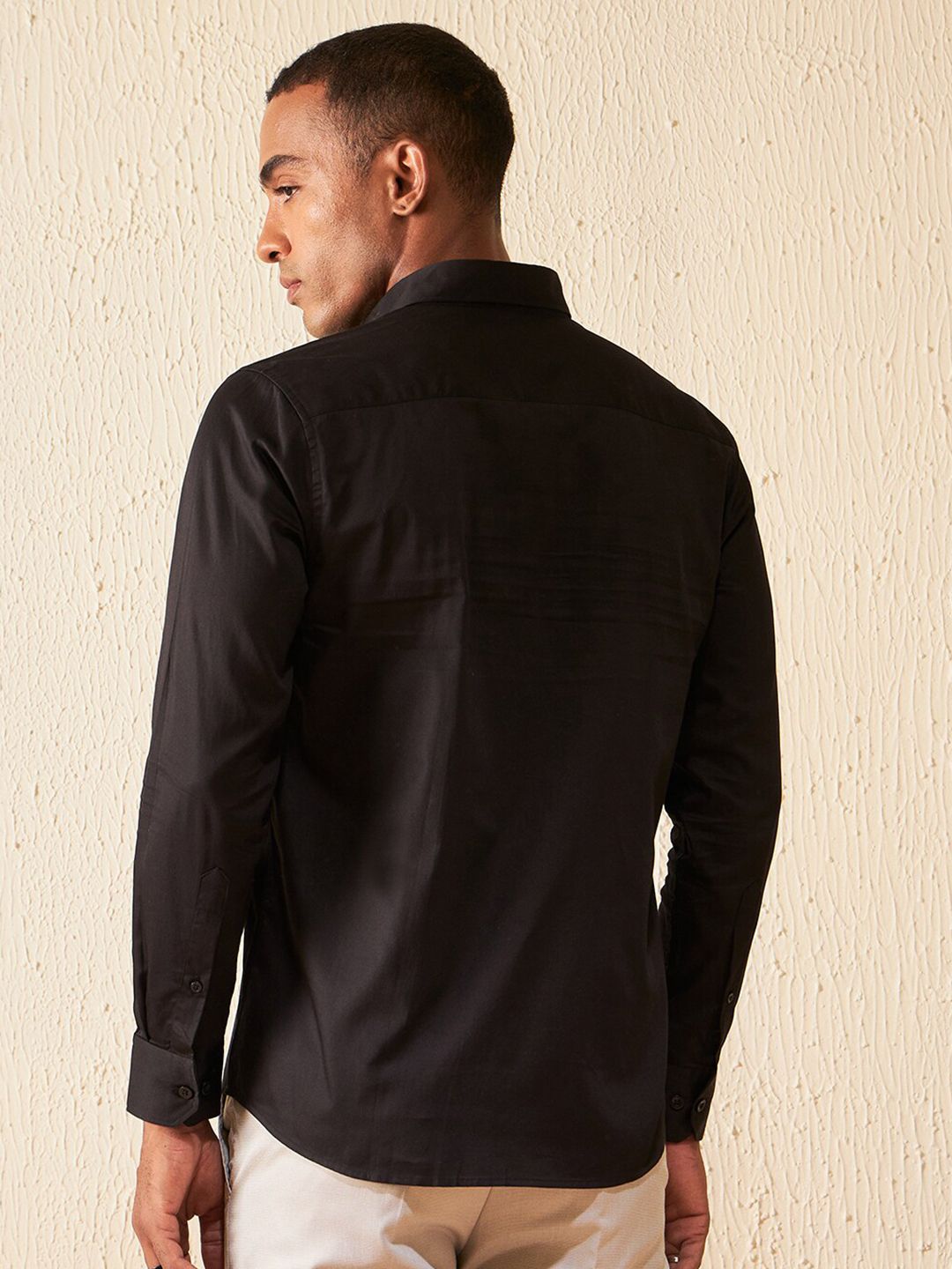 DENNISON Colourblocked Cotton Smart Slim Fit Shirt
