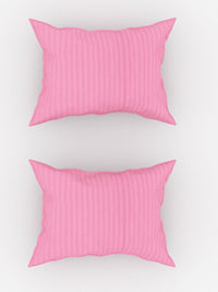 TEAL BY CHUMBAK Pink Printed 210 TC Queen Bedsheet with 2 Pillow Covers