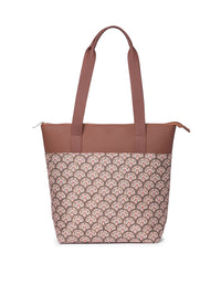 ZOUK Floral Printed Structured Tote Bag