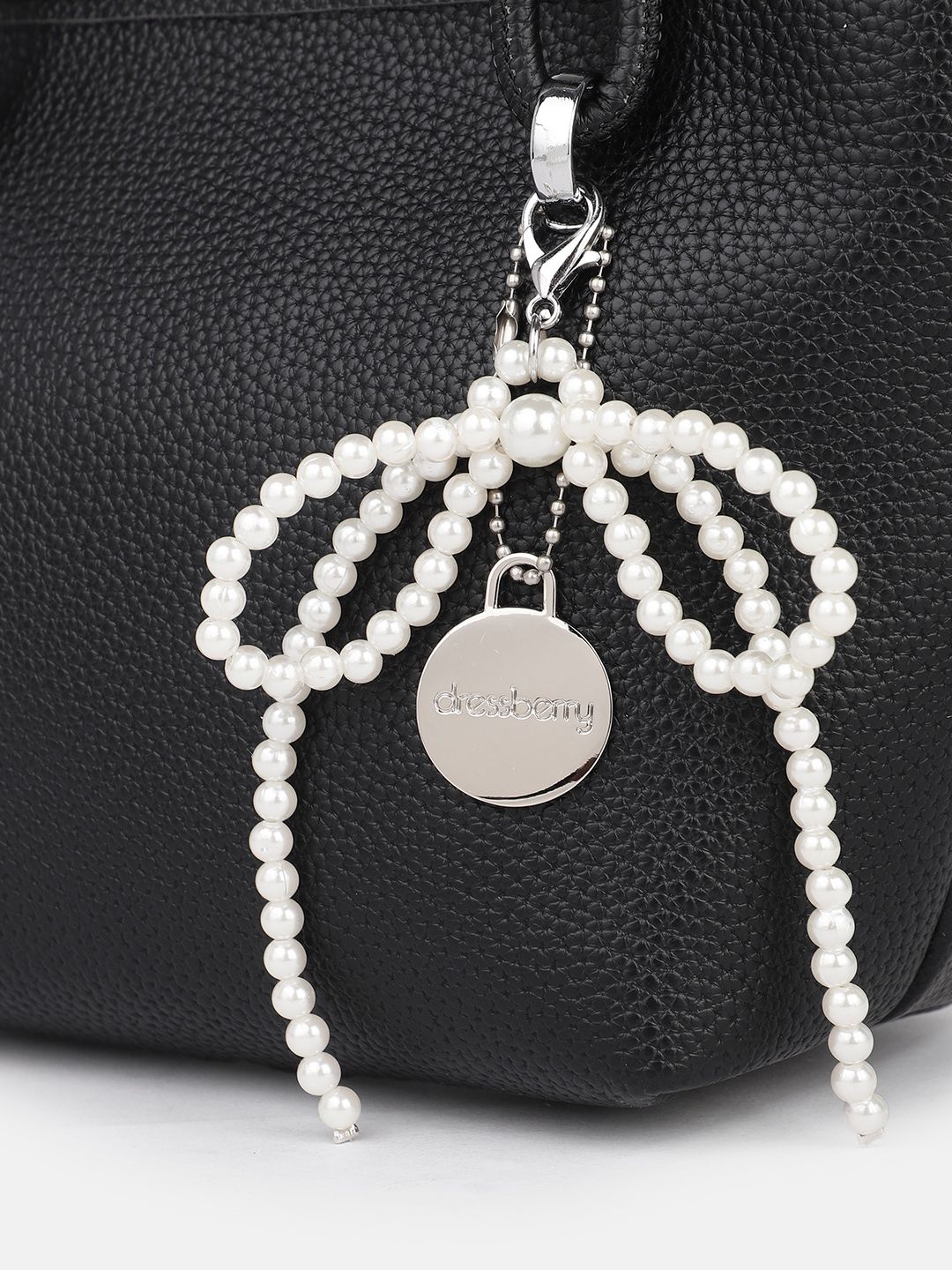 DressBerry  Structured Handheld Bag with Bow Detail