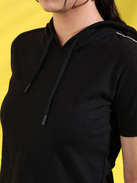 Campus Sutra Hooded Sweatshirt With Joggers