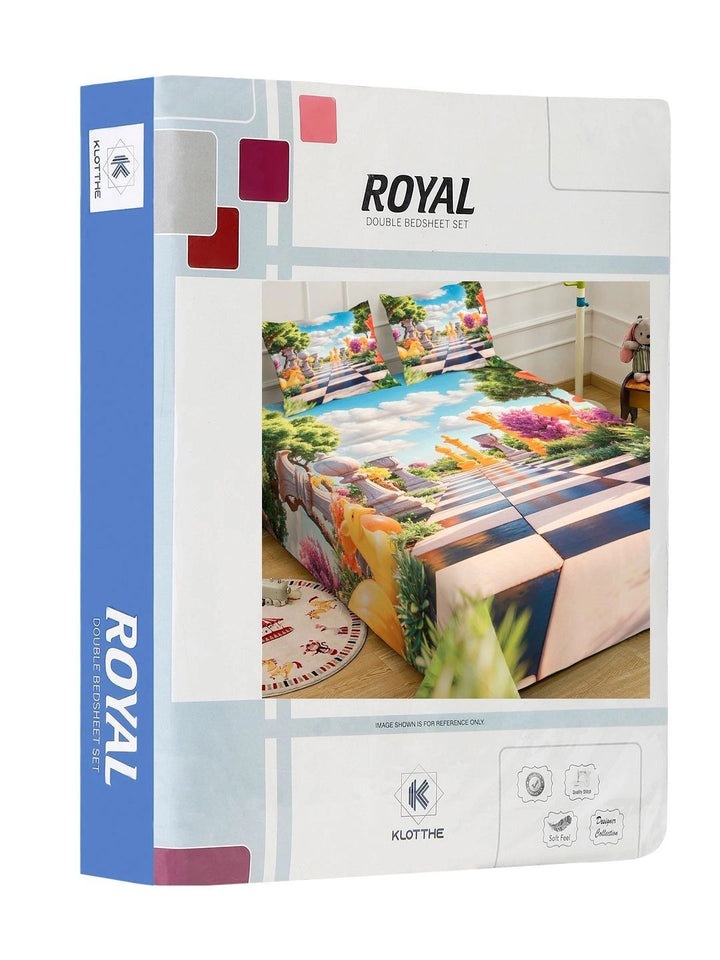 Moda Rapido X KLOTTHE Cartoon Characters 400 TC King Bedsheet with 2 Pillow Covers
