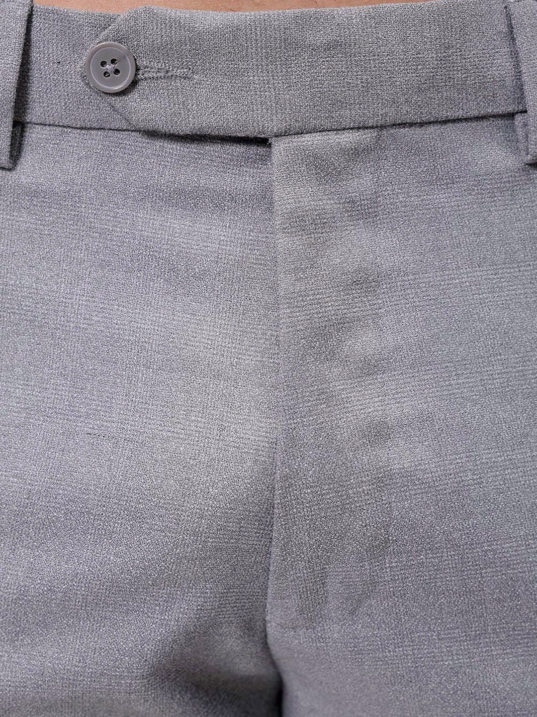 The Indian Garage Co. X Luxe Men Self-Checked Slim Fit Formal Trousers