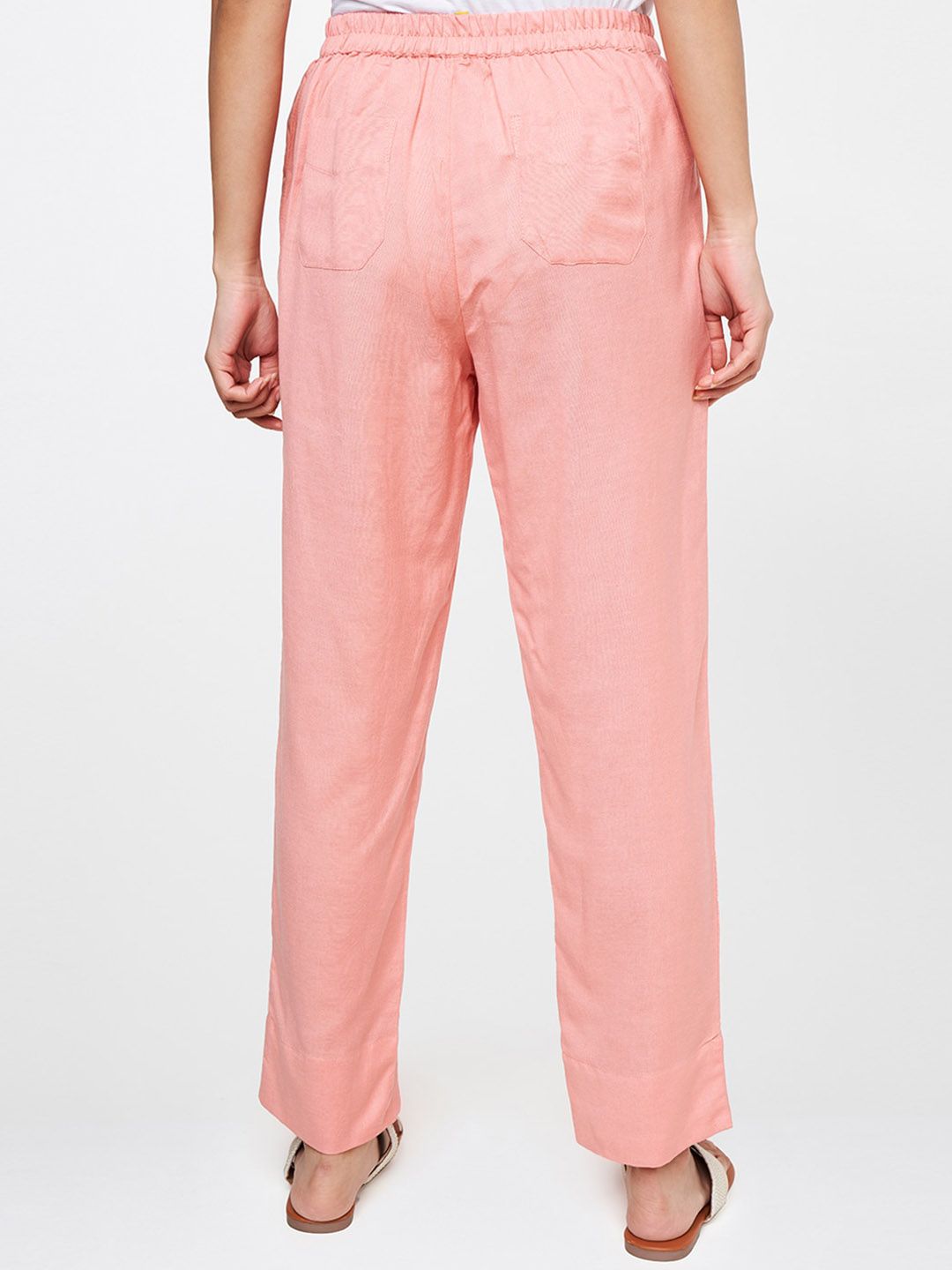 Global Desi Women Pink Straight Fit Trouser
