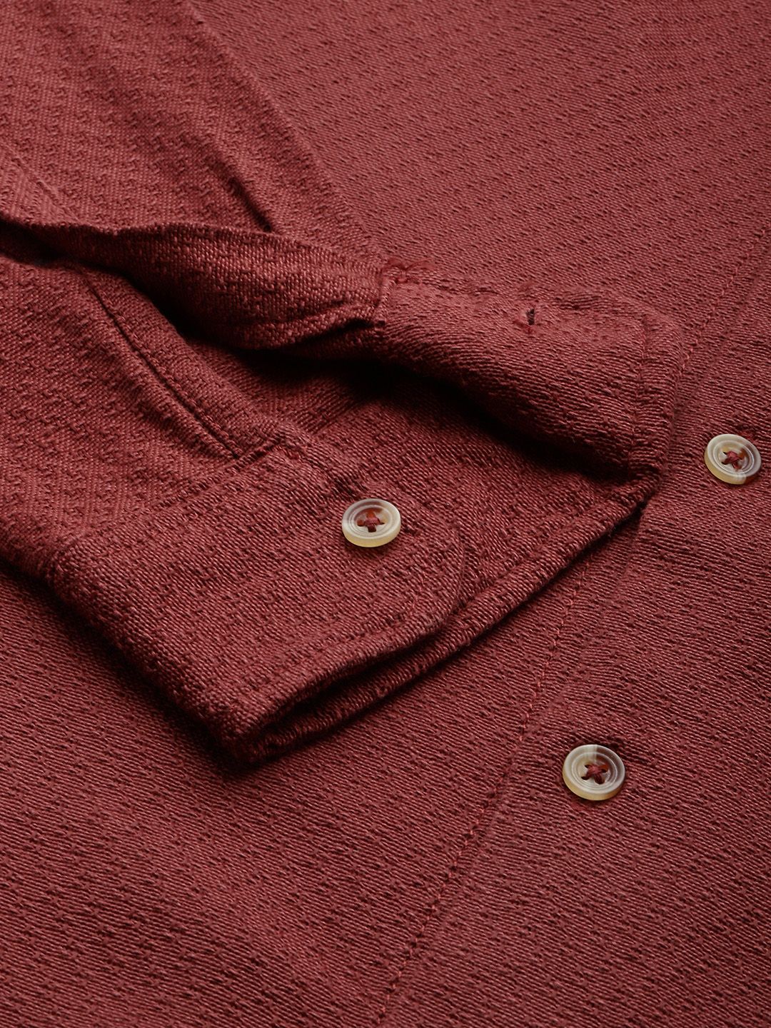 The Indian Garage Co Men Relaxed Fit Solid Dobby Resort Wear Shirt