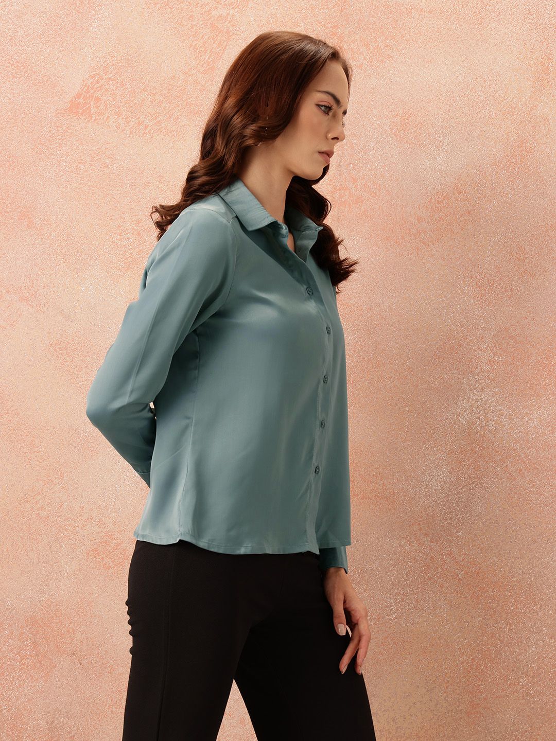 all about you Satin Finish Casual Shirt