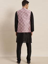 SOJANYA Mandarin Collar Regular Kurta With Churidar & Nehru Jacket