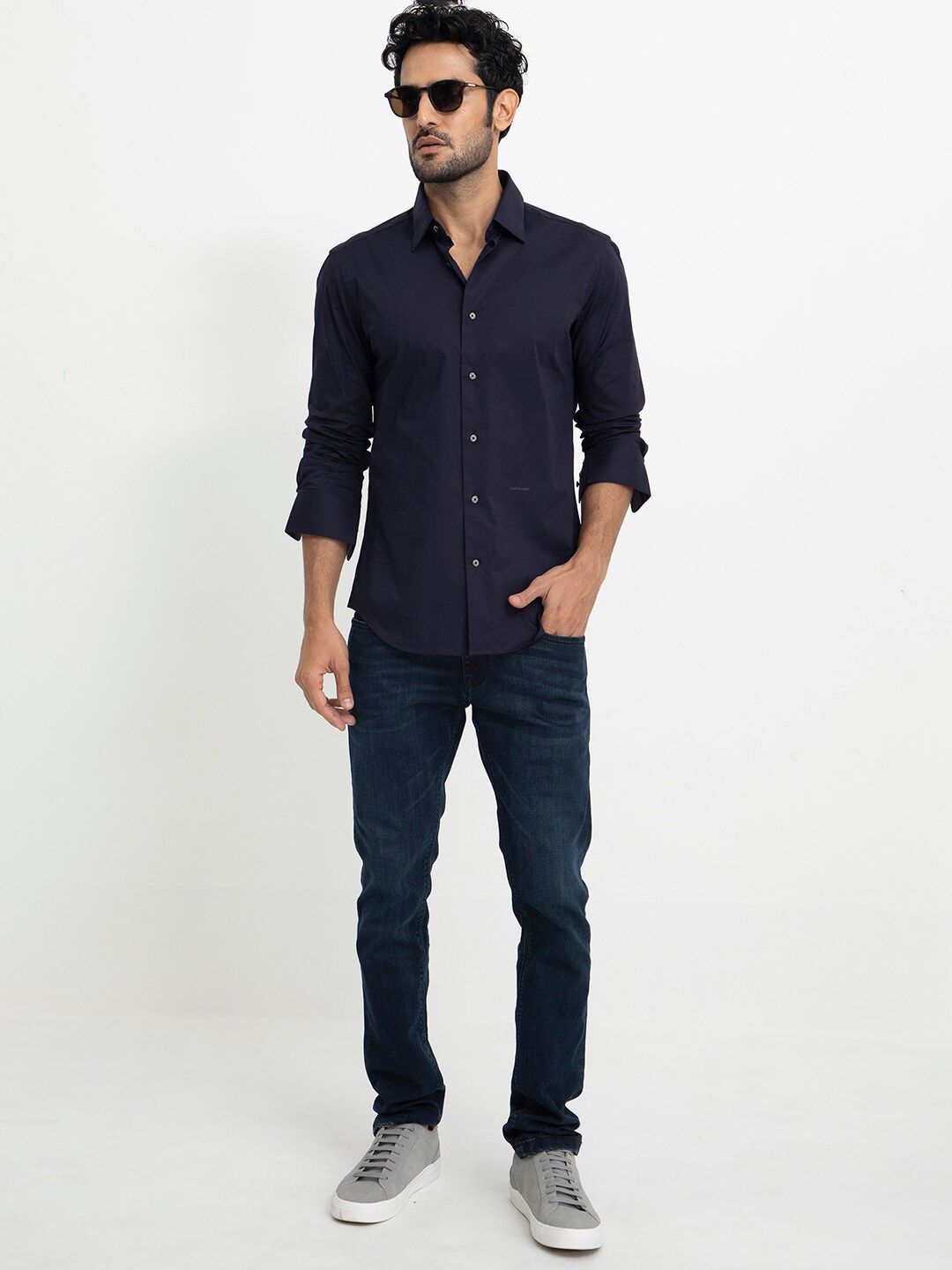 RARE RABBIT Men Neutons Slim Fit Cotton Shirt