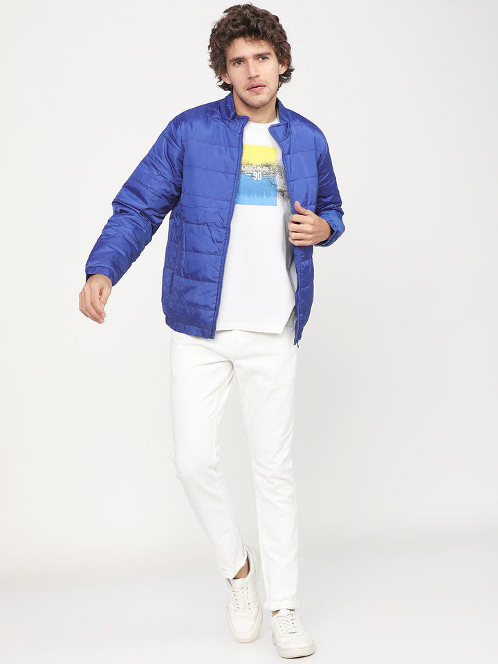 HIGHLANDER Men Blue Padded Jacket