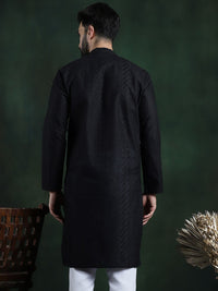 SOJANYA Ethnic Motifs Embroidered Mandarin Collar Thread Work Cotton Straight Kurta