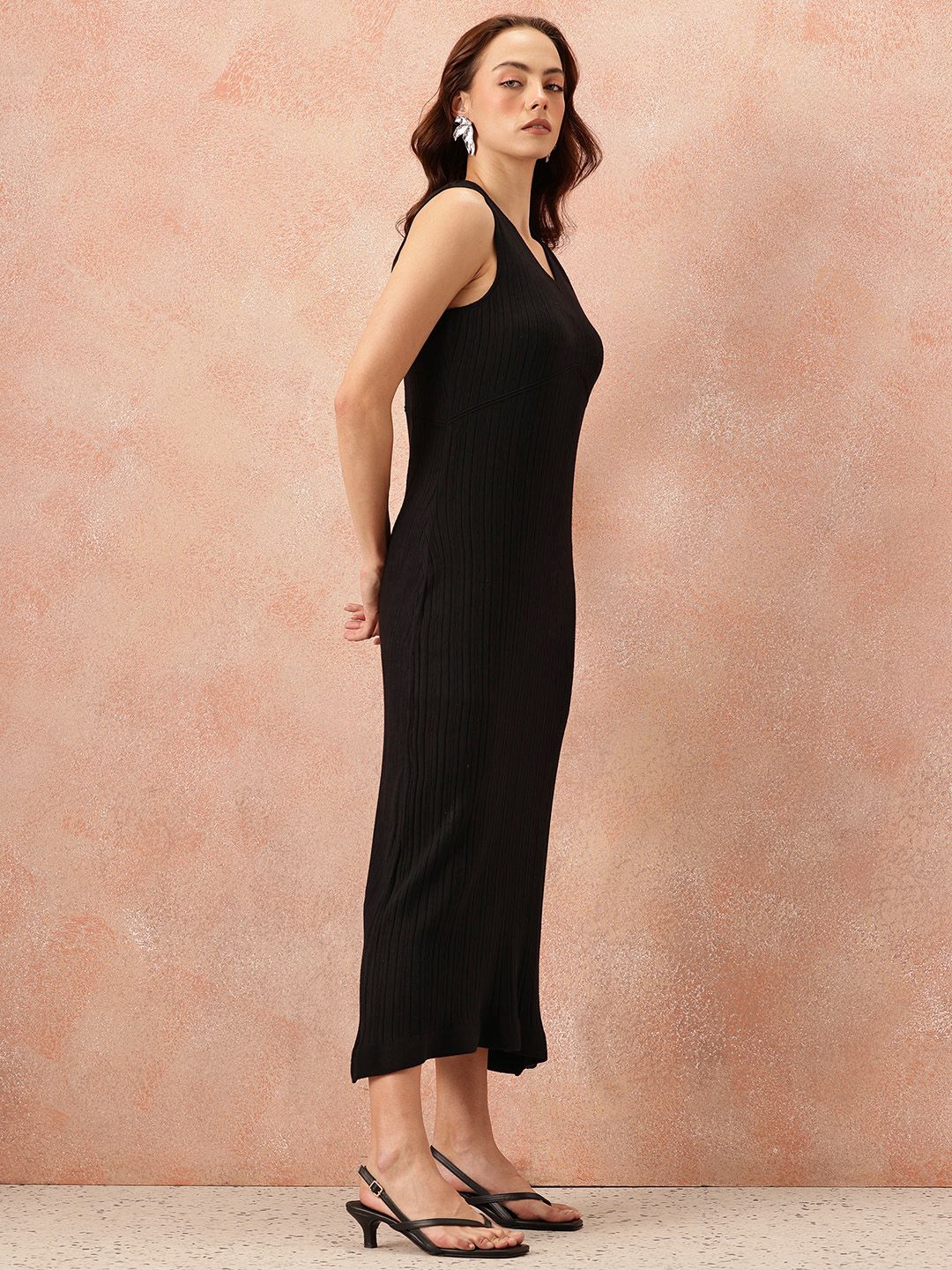 all about you V-Neck Sheath Midi Dress