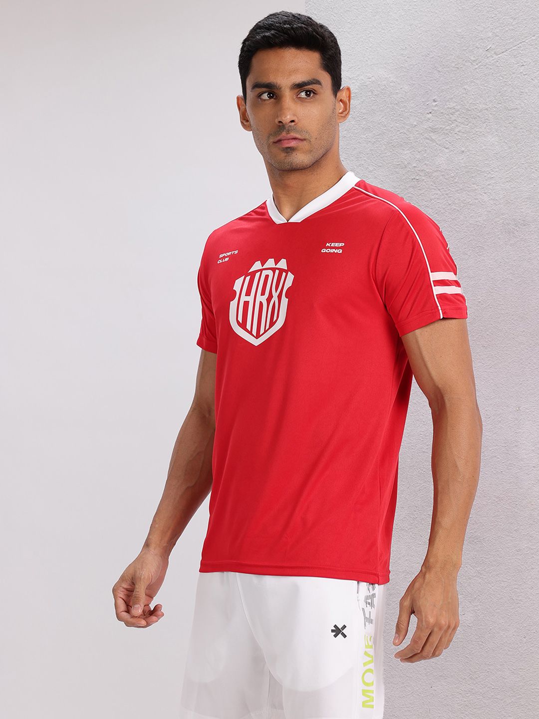 HRX by Hrithik Roshan Brand Logo Printed Rapid-Dry Football Jersey