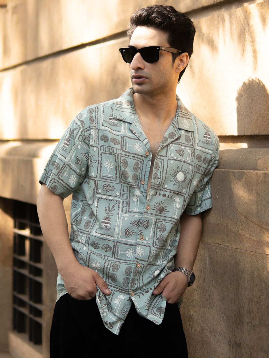 Powerlook Men Opaque Printed Casual Shirt