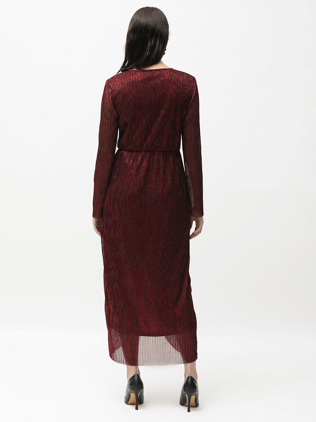 RAREISM Embellished V-Neck Midi Sheath Dress