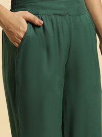 W Women Hem Design Straight Fit Palazzos