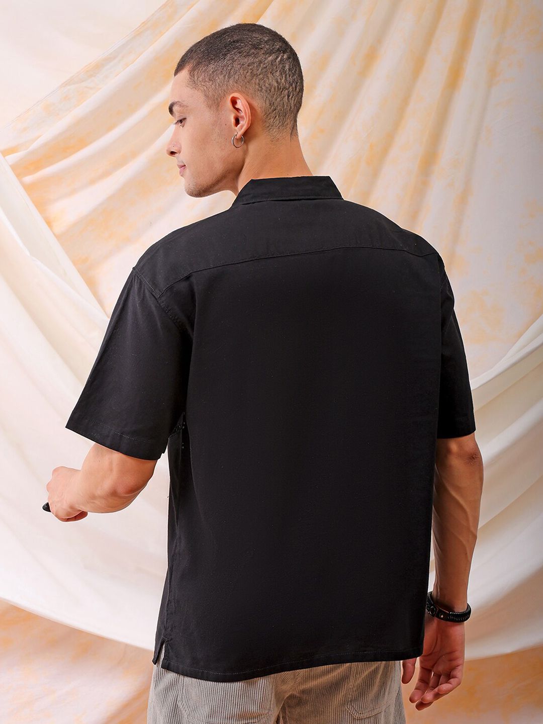 The Indian Garage Co Men Relaxed Fit Embroidery Resortwear Shirt