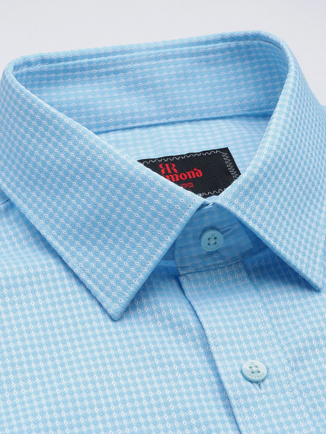 Raymond Slim Fit Textured Pure Cotton Formal Shirt