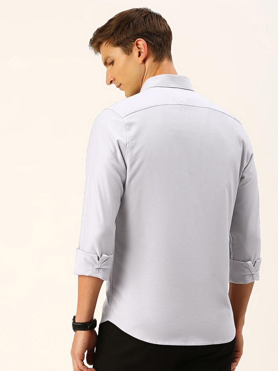 Thomas Scott Cotton Twill Classic Slim Fit Opaque Casual Shirt