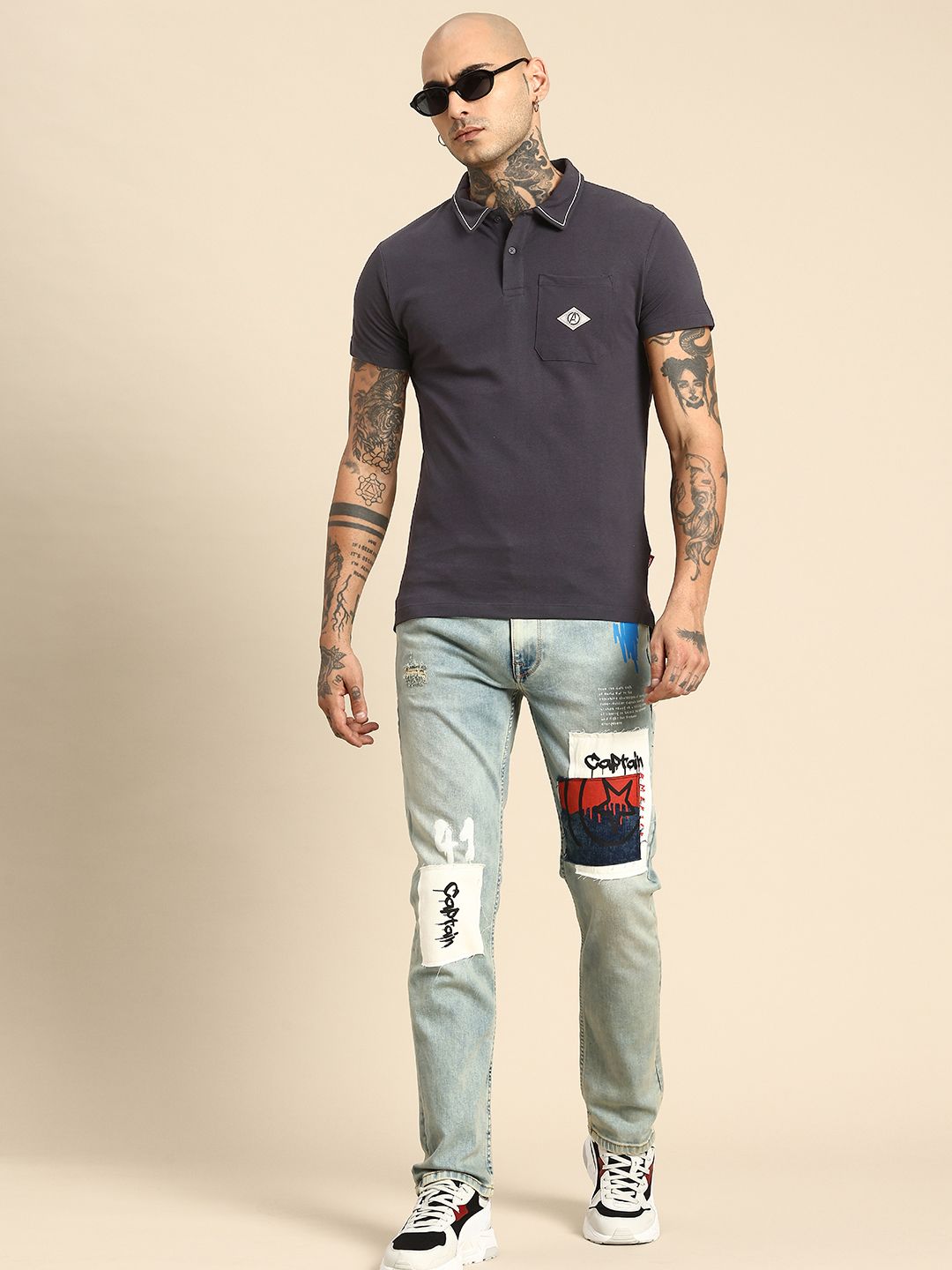 Being Human Pure Cotton Iron Man Printed Pocket T-shirt