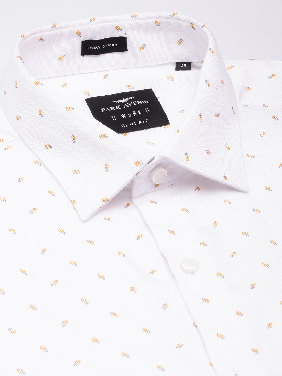 Park Avenue Men Pure Cotton Slim Fit Printed Formal Shirt