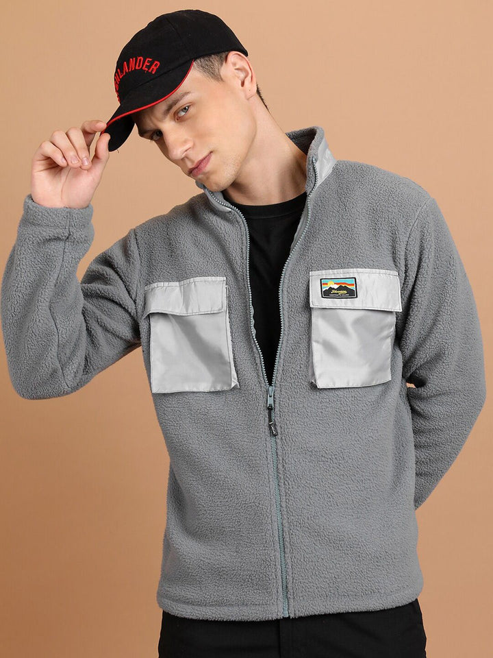 HIGHLANDER High Neck Front-Open Sweatshirt