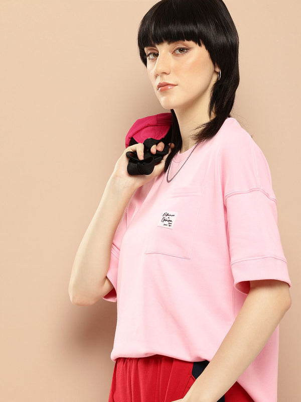 Perbezaan pendapat wanita yang besar drop bahu ultra lembut t-shirt kapas